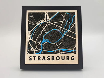 Strasbourg - Carte en bois