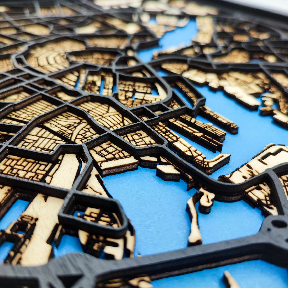 Amsterdam - Wooden Map