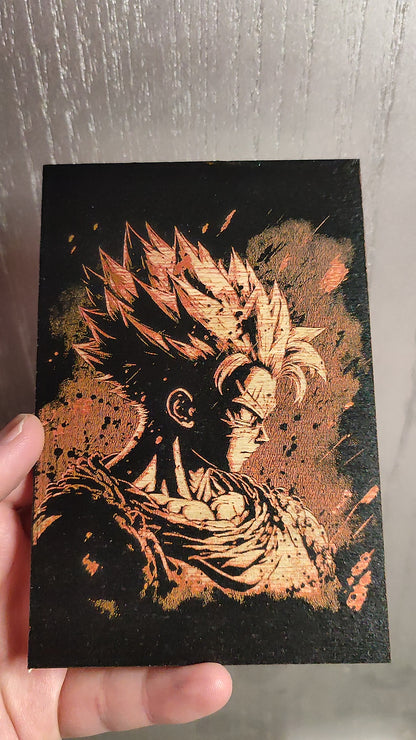 Son Goku - Dragon Ball Z - Wood Engraving