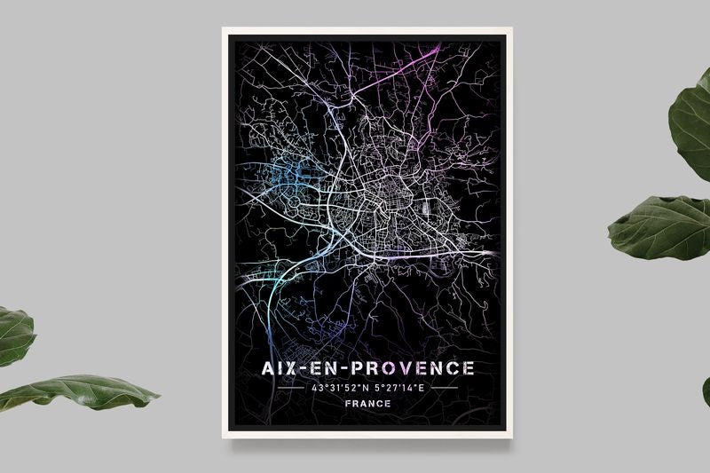 Aix-en-Provence - Pastel Map