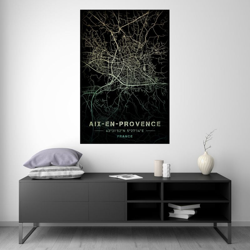 Aix-en-Provence - Carte Jaune et Vert