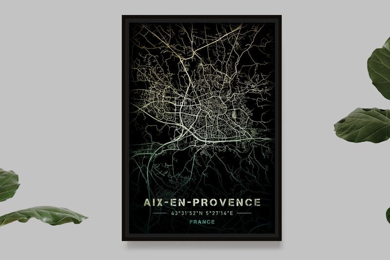 Aix-en-Provence - Carte Jaune et Vert