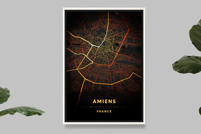 Amiens - Vintage Map