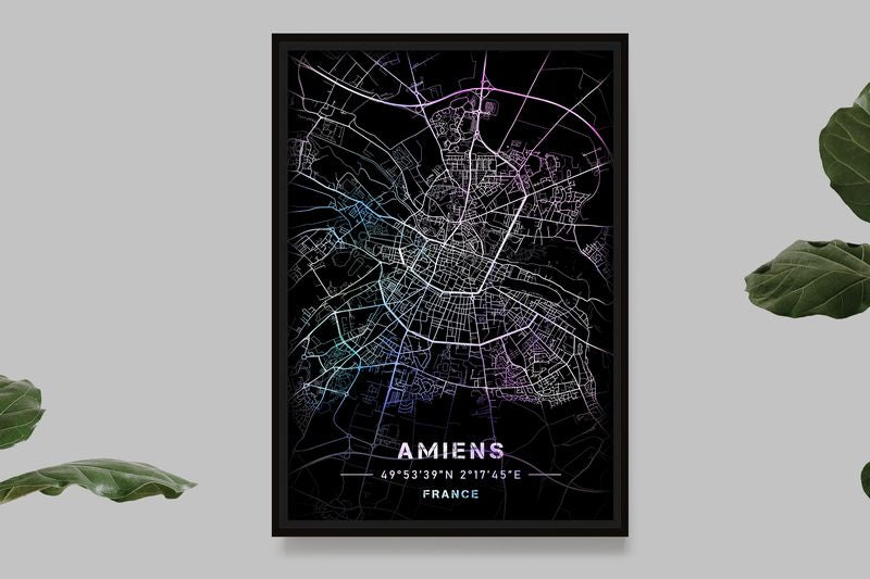 Amiens - Pastel Map