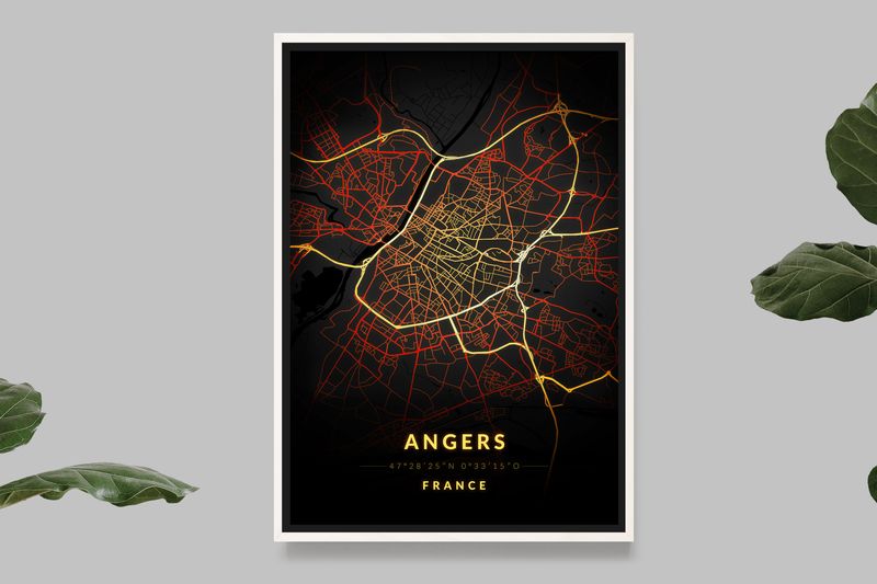 Angers - Vintage Map