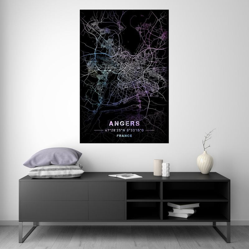 Angers - Pastel Map