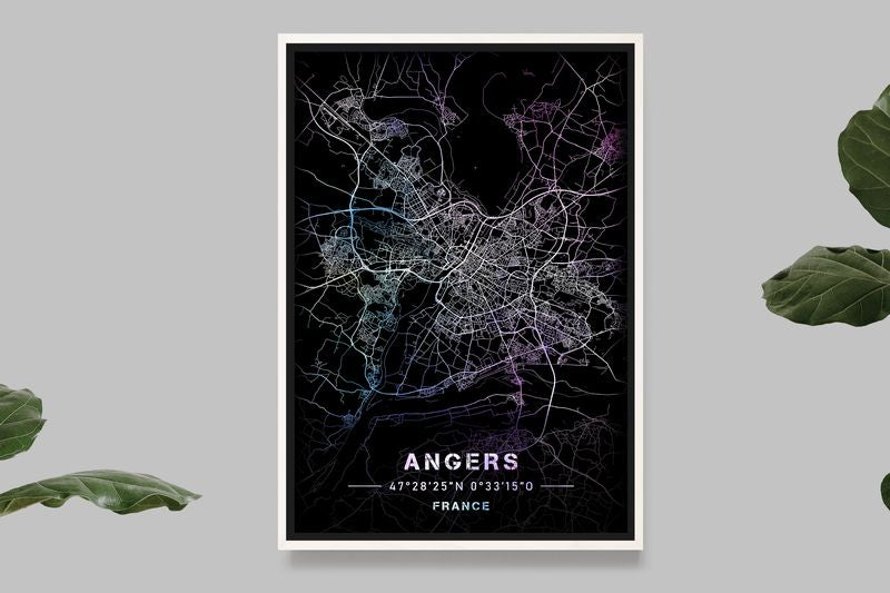 Angers - Pastel Map
