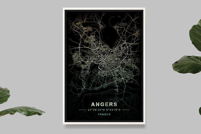 Angers - Carte Jaune et Vert
