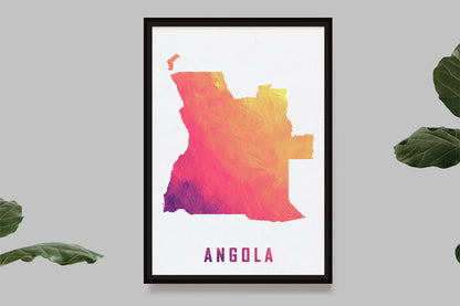 Angola - Watercolor Map