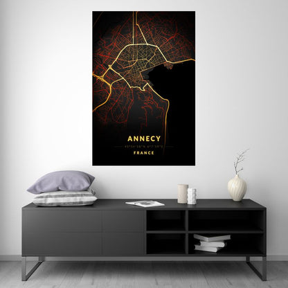 Annecy - Vintage Map