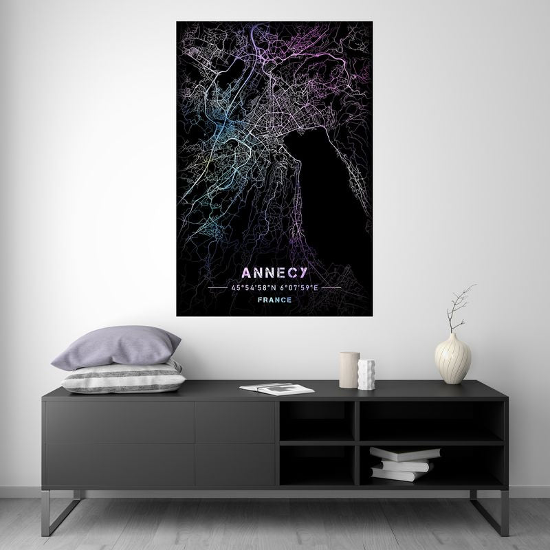 Annecy - Carte Pastel