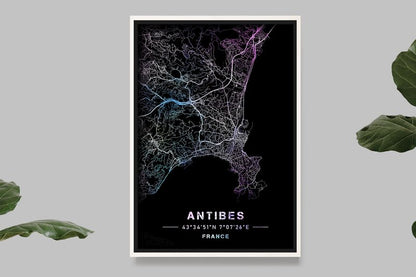 Antibes - Carte Pastel