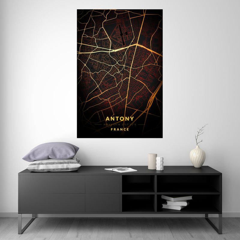 Antony - Vintage Map