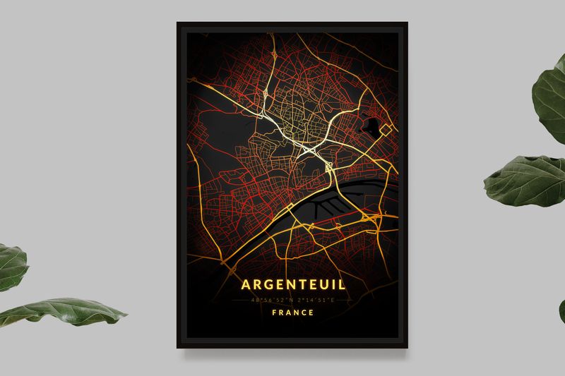 Argenteuil - Vintage Map