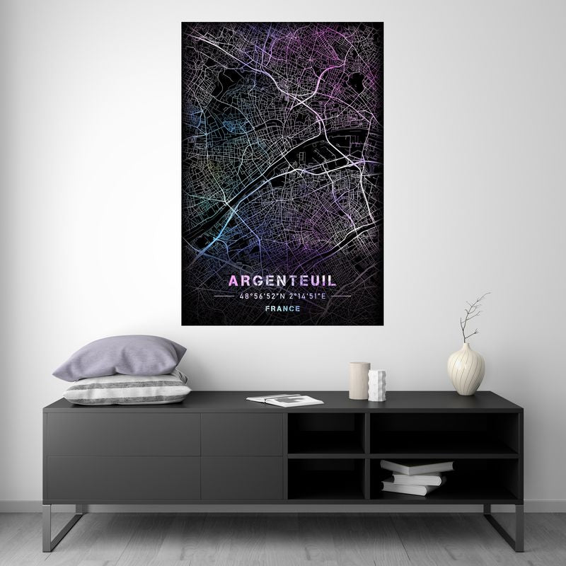 Argenteuil - Pastel Map