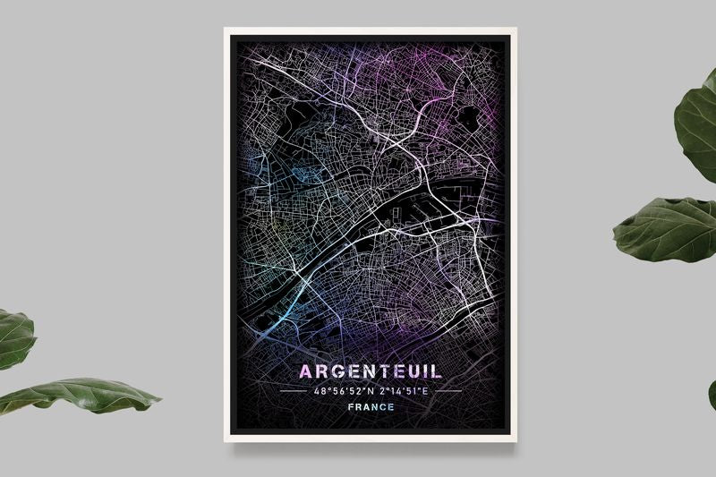 Argenteuil - Carte Pastel