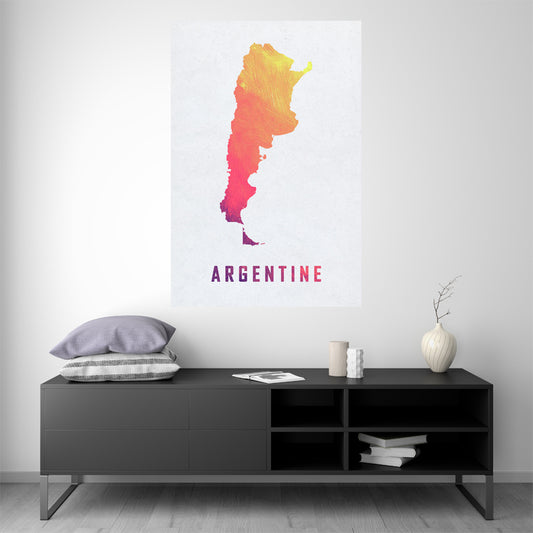 Argentine - Carte Aquarelle