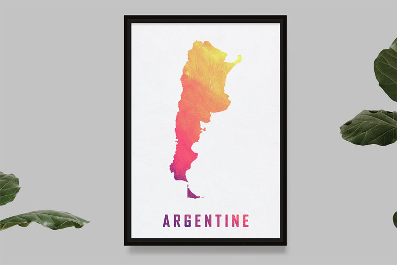 Argentine - Carte Aquarelle