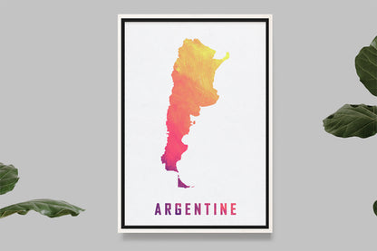 Argentine - Carte Aquarelle