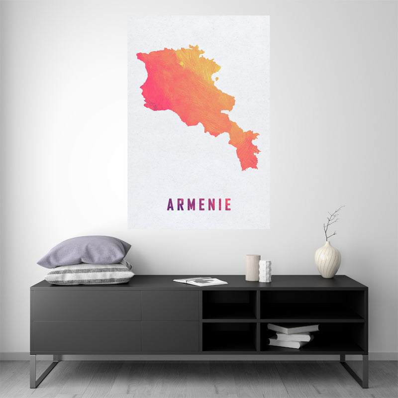Arménie - Carte Aquarelle
