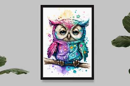 Owl - Splash Paint