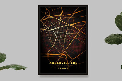 Aubervilliers - Carte Vintage