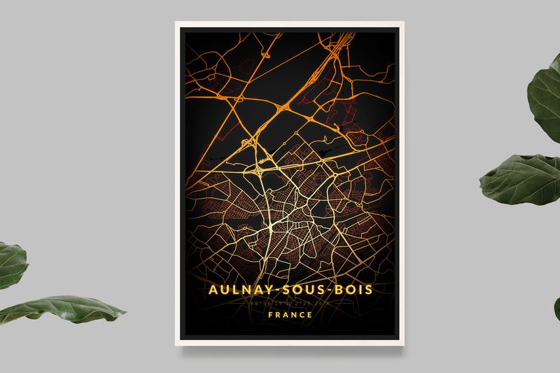 Aulnay-sous-Bois - Carte Vintage