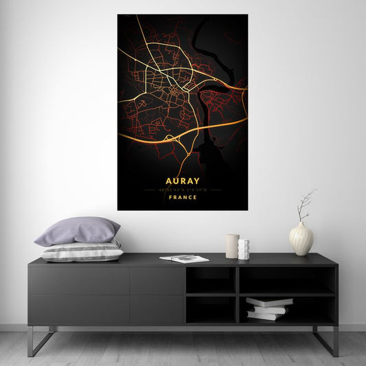 Auray - Vintage Map