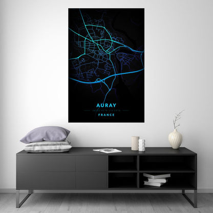 Auray - Blue Neon Card