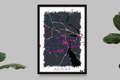 Auray - Carte PopArt