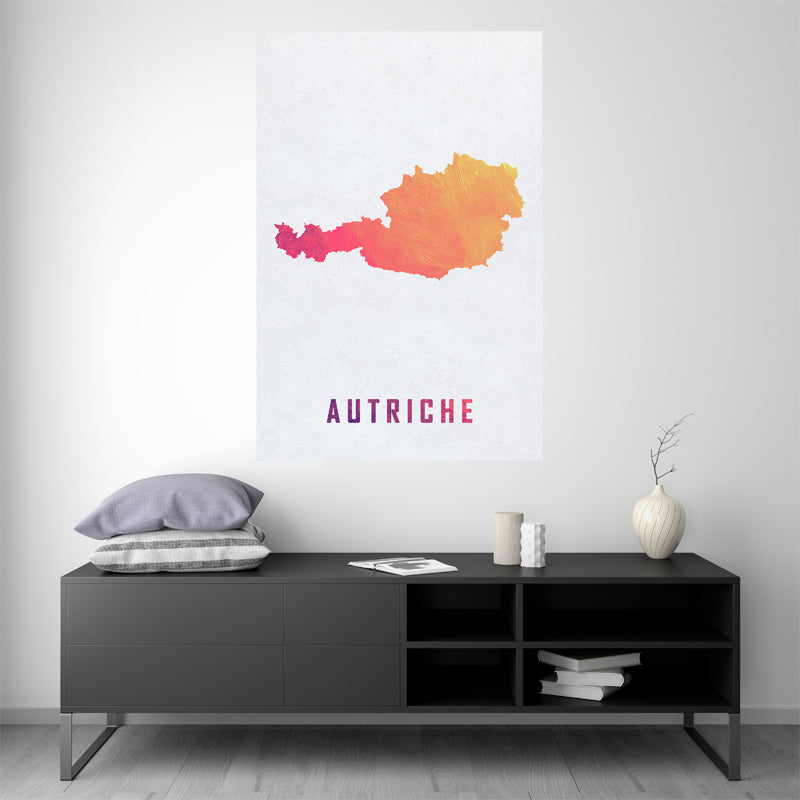 Autriche - Carte Aquarelle