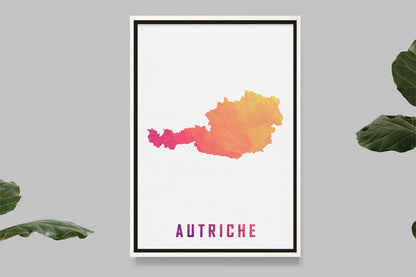 Austria - Watercolor Map