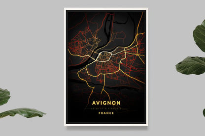 Avignon - Vintage Map