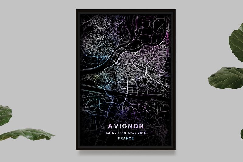 Avignon - Carte Pastel