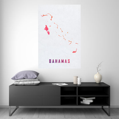 Bahamas - Watercolor Map