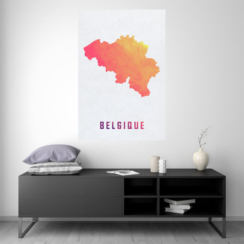 Belgique - Carte Aquarelle