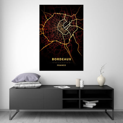 Bordeaux - Vintage Map