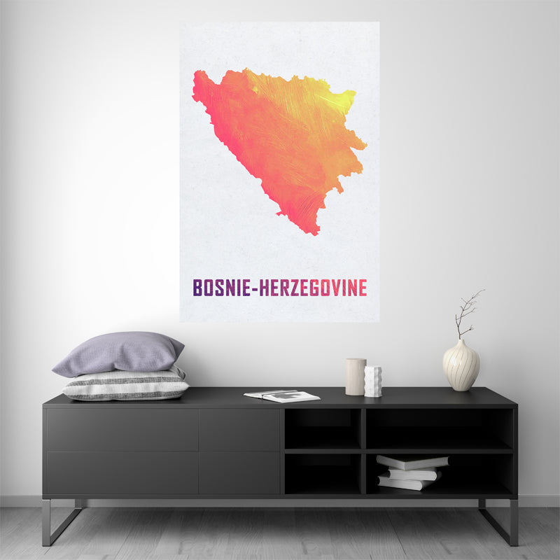 Bosnia and Herzegovina - Watercolor Map