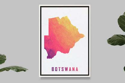 Botswana - Watercolor Map