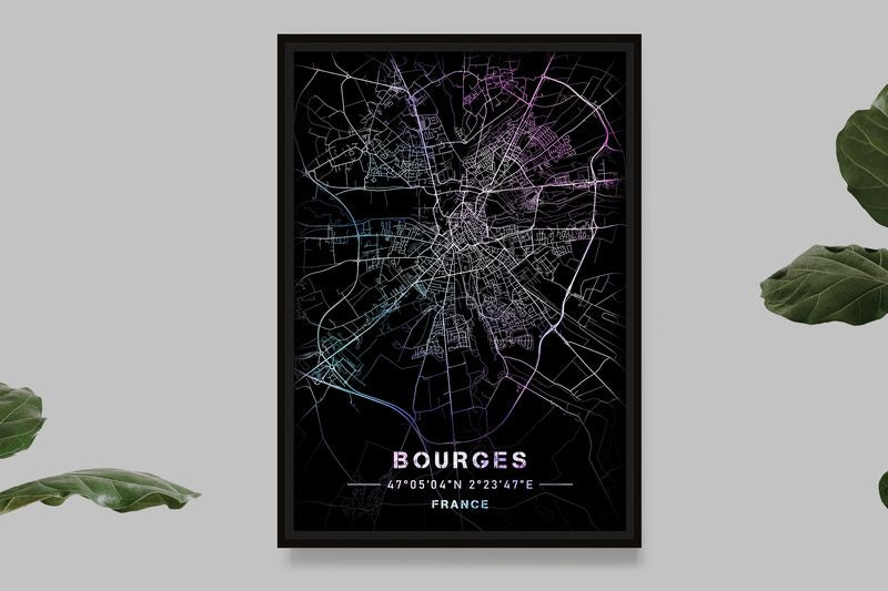 Bourges - Pastel Map