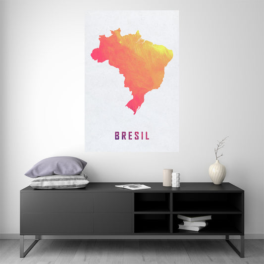 Brazil - Watercolor Map