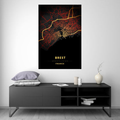 Brest - Vintage Map