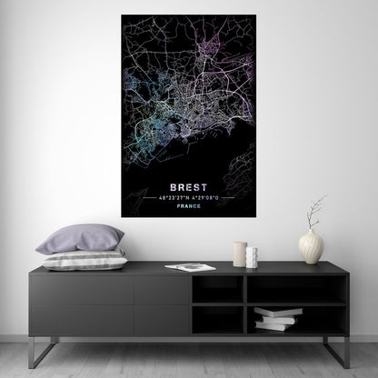 Brest - Carte Pastel