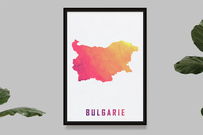 Bulgaria - Watercolor Map