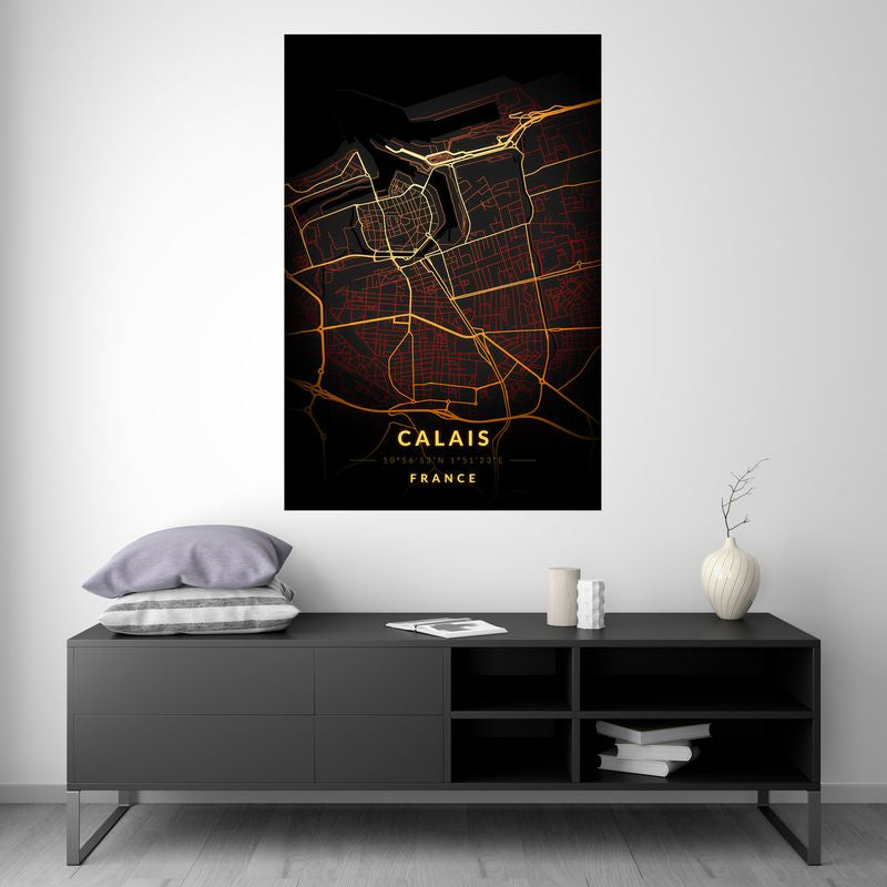 Calais - Vintage Map