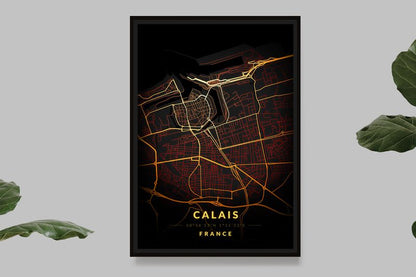 Calais - Vintage Map