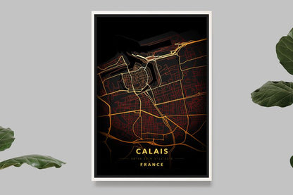 Calais - Vintage Map