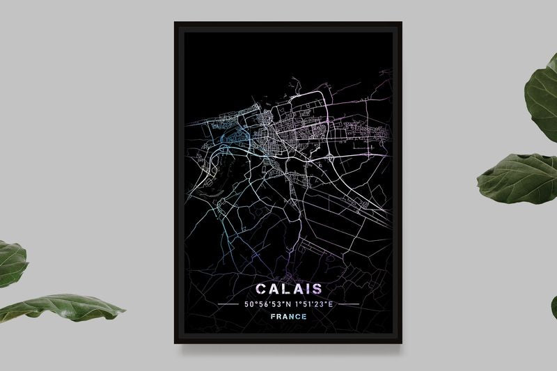 Calais - Pastel Map