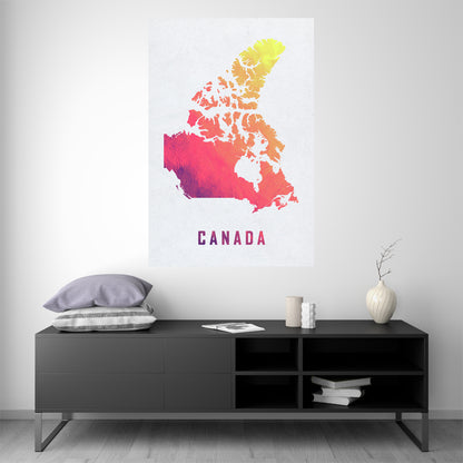 Canada - Carte Aquarelle