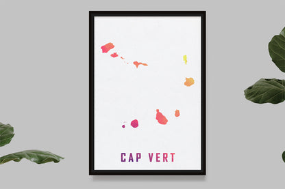 Cape Verde - Watercolor Map